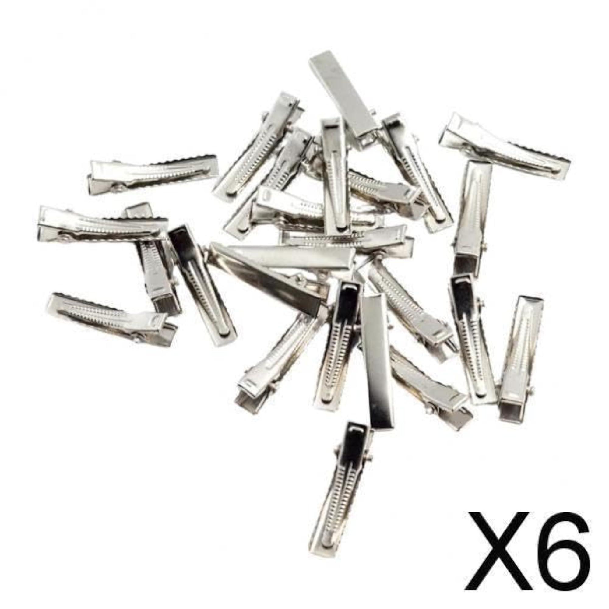 6x30/100Pack Flat Single Prong Alligator Hair Clips
